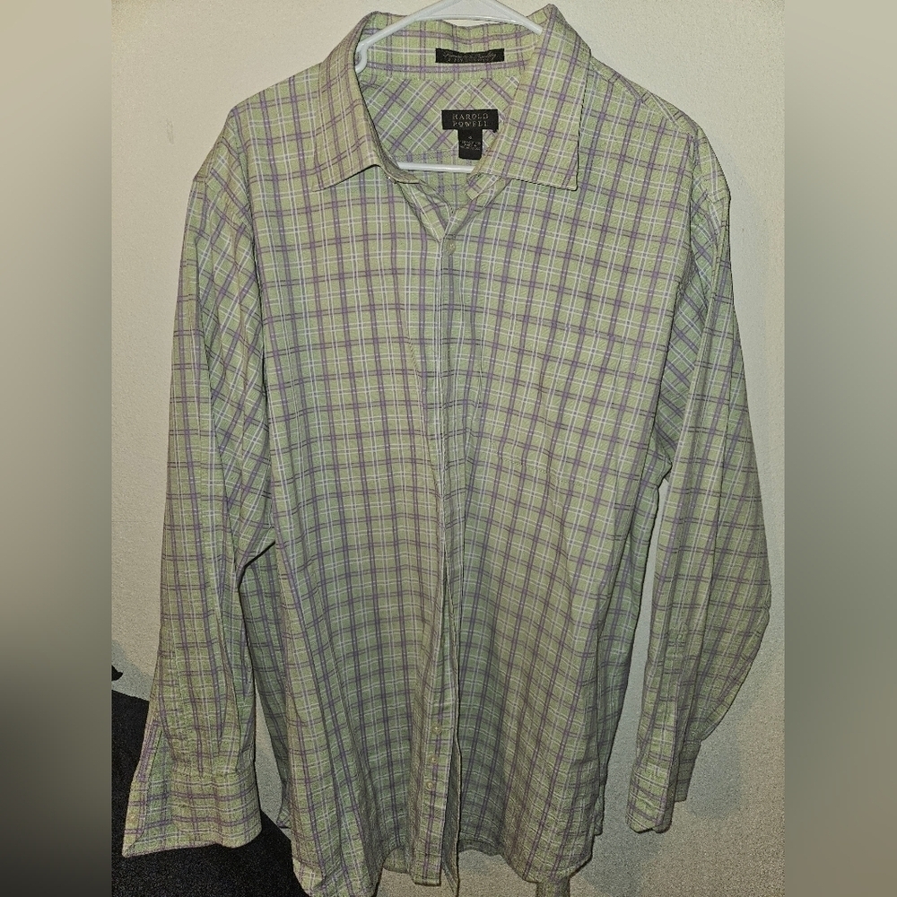 Harold Powell Mens Long Sleeve  Dress Shirt size Xl